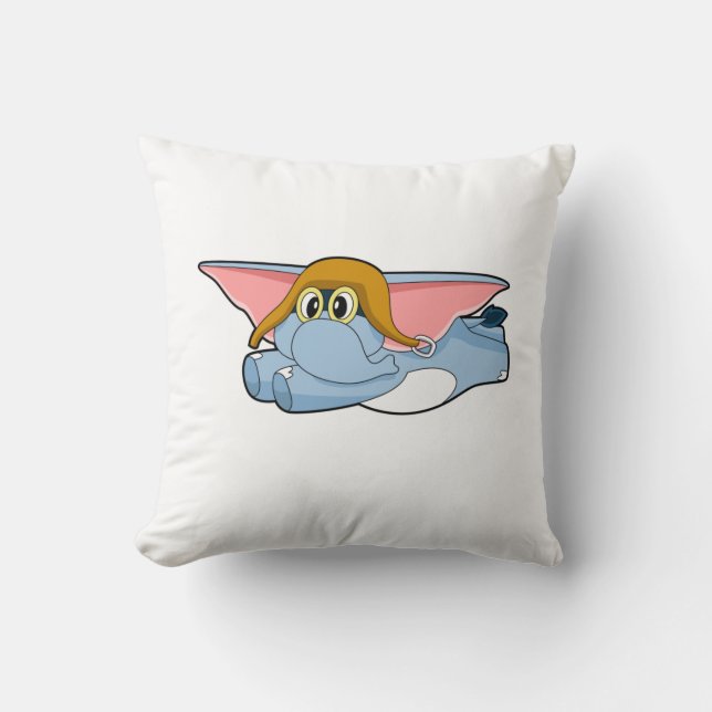 Cojín Decorativo Gorra piloto del Elephant Pilot (Anverso)