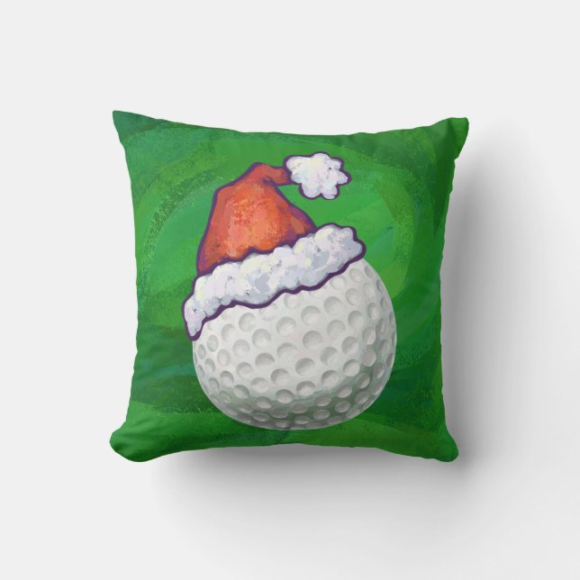 Cojín Decorativo Gorras de Navidades de Golf Ball (Anverso)