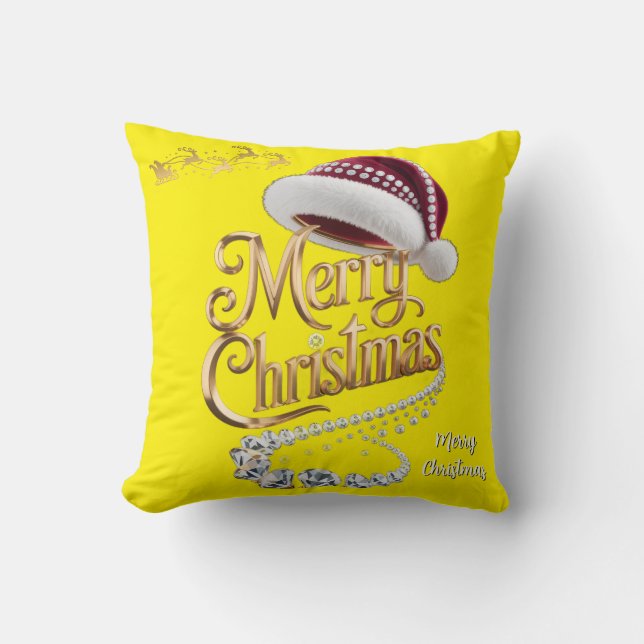 Cojín Decorativo Gorrito de Navidad adorable (Anverso)