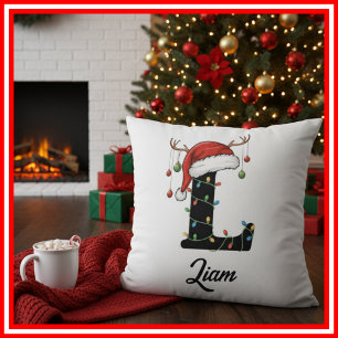 Cojín Decorativo Gorrito de Santa con Cuernos de Navidad para la Fa