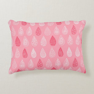 Cojín Decorativo Gotas de agua de Doodle: patrón de cosecha