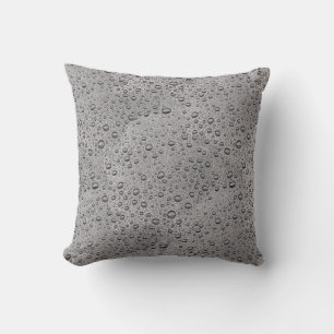 Cojín Decorativo Gotas de agua gris