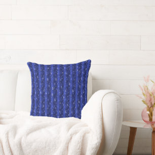 Cojín Decorativo Gotas de lluvia azul Metalizado