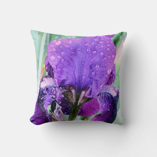 Cojín Decorativo Gotas de lluvia en Iris (Anverso)