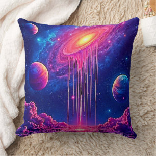 Cojín Decorativo Goteo Cósmico: Esencia Dulce de la Galaxia
