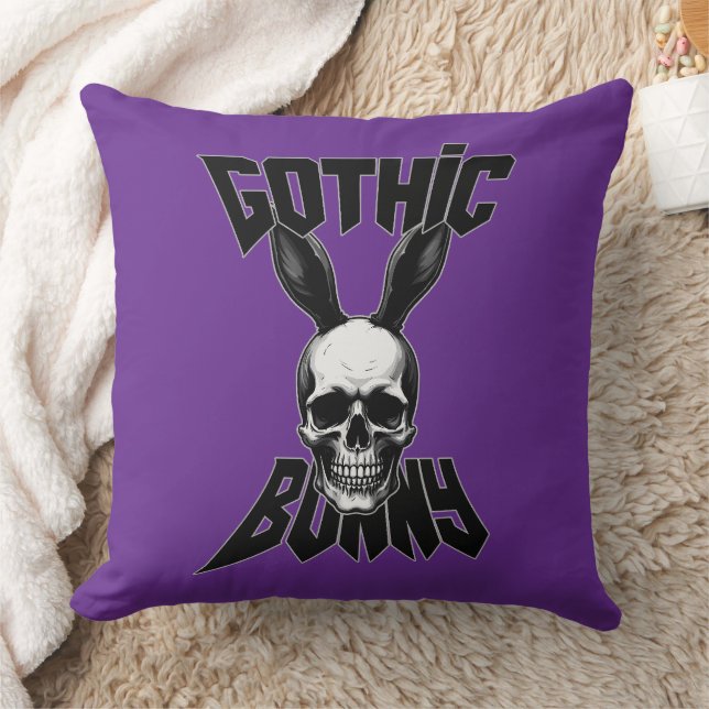 Cojín Decorativo Gothic Bunny – Dark Easter Art - almofada (Manta)