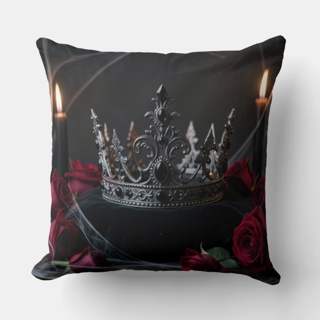 Cojín Decorativo Gothic Dark Fantasy Crown Pillow (Anverso)