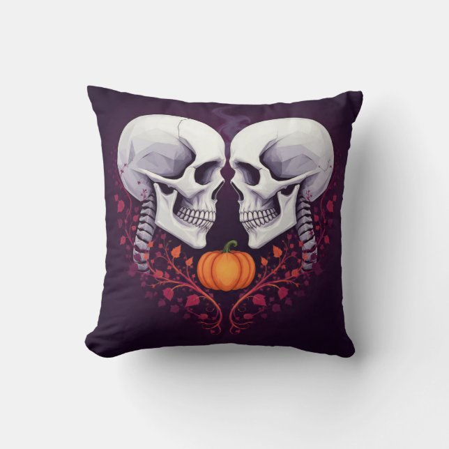 Cojín Decorativo Gothic Romance Skull Art  (Anverso)