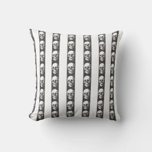Cojín Decorativo Gothic striped pattern with skulls