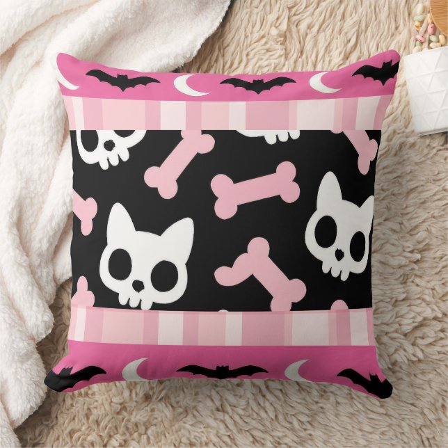 Cojín Decorativo Gótico dulce Halloween Cat & Bat (Manta)