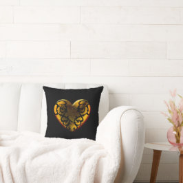 Cojín Decorativo Gótico Filigree Gold Heart