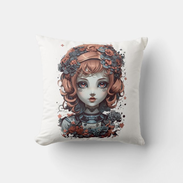 Cojín decorativo Gótico - Nadja Doll (Anverso)