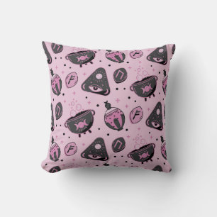 Cojín Decorativo Gótico rosa y negro