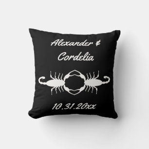 Cojín Decorativo Gótico Scorpions Custom Bodas Blancas