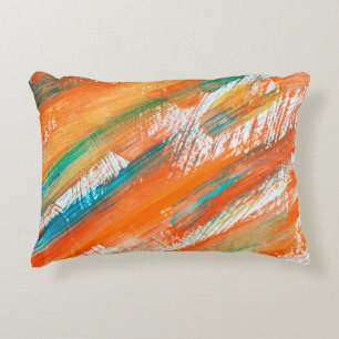 Cojín Decorativo Gouache abstracto pintando diferentes colores bril