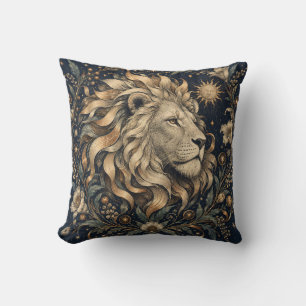 Cojín Decorativo Grabado Botánico de Leo Medianoche