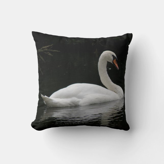 Cojín Decorativo Graceus White Swan Pillow (Anverso)