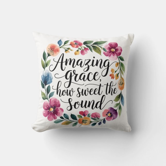 Cojín Decorativo Gracia asombrosa Floral (Anverso)