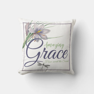 Cojín Decorativo Gracia asombrosa floral púrpura