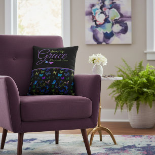 Cojín Decorativo Gracia asombrosa Mariposas azules