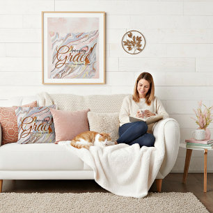 Cojín Decorativo Gracia asombrosa Mármol brillante 