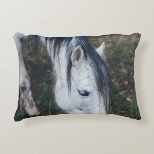 COJÍN DECORATIVO GRACIAS AL CABALLO GRIS EN UN DÍA DE OTOÑO