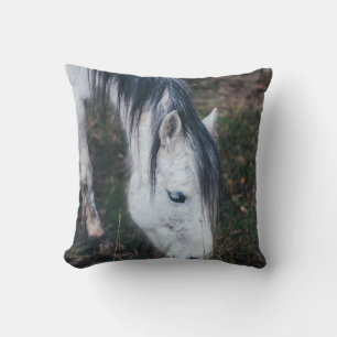 COJÍN DECORATIVO GRACIAS AL CABALLO GRIS EN UN DÍA DE OTOÑO