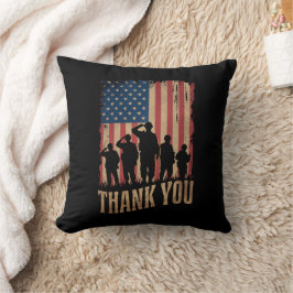 Cojín Decorativo Gracias Día de los Veteranos Bandera Americana Vin