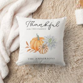 Cojín Decorativo Gracias por esta Moda de calabaza de Acción de Gra