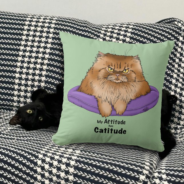 Cojín Decorativo Graciosa actitud del gato (Subido por el creador)