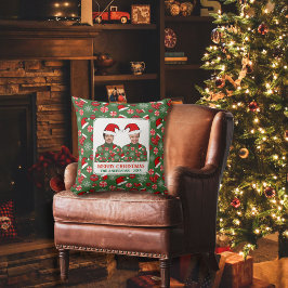 Cojín Decorativo Graciosa foto Personalizado Feliz Navidad Suéter F