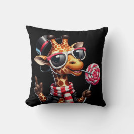 Cojín Decorativo Graciosa Giraffe Usando Gafas De Sol