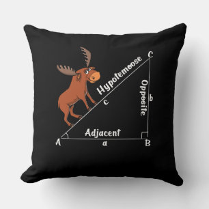 Cojín Decorativo Graciosa matemática Hipotemoose Geometría Moose Ch