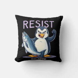Cojín Decorativo Graciosa resistencia a la protesta pingüina contra