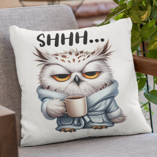 Cojín Decorativo Gracioso Café Lover Antisocial Hate Mornings