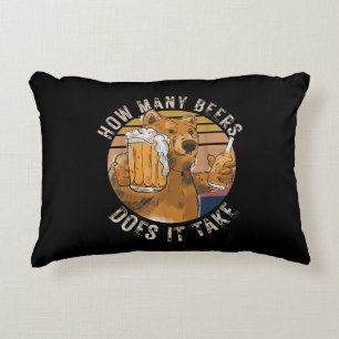 Cojín Decorativo Gracioso ¿Cuántas Cervezas Se Toma?