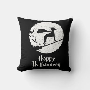 Cojín Decorativo Gracioso disfraz de Halloween Bruja de perro WHIPP