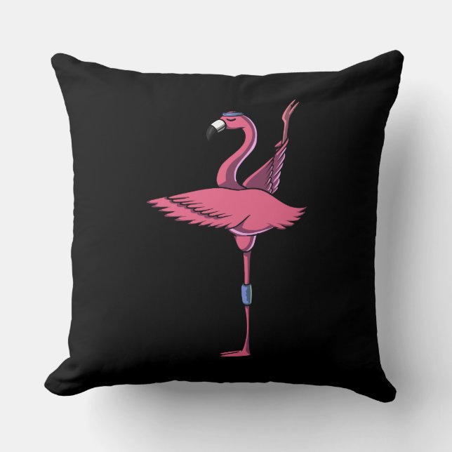Cojín Decorativo Gracioso entrenamiento de Yoga Flamingo Bird (Anverso)