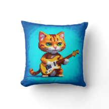 Gracioso gato tocando guitarra