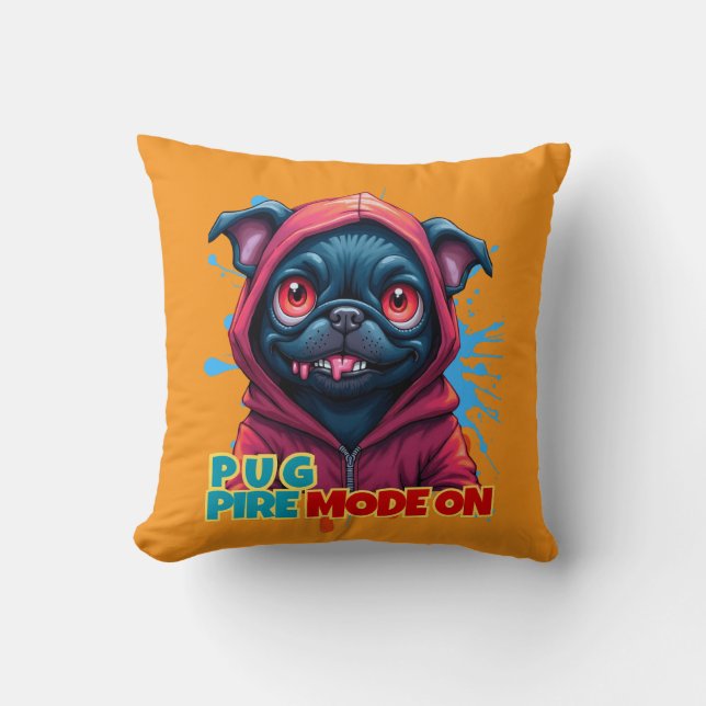 Cojín Decorativo Gracioso graffiti de vampiro (Anverso)