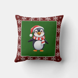 Cojín Decorativo Gracioso lindo trendy elegante pingüino Feliz Navi