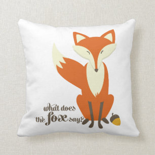 Cojín Decorativo Gracioso Lo Que Dice El Zorro Ilustracion Pillow