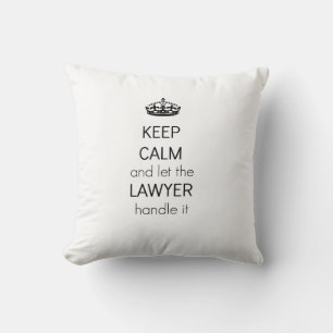 Cojín Decorativo Gracioso Mantenerse tranquilo abogado Pillow - Reg