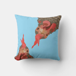 Cojín Decorativo Gracioso pollo boca abajo