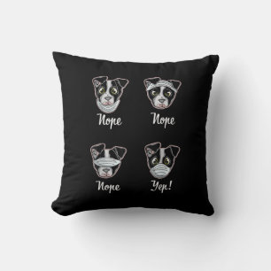 Cojín Decorativo Gracioso regalo de Boston Terrier Máscara Boca Per
