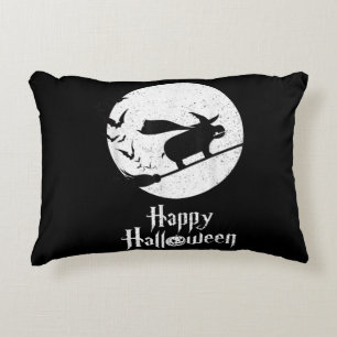 Cojín Decorativo Gracioso regalo de Halloween de bruja Hippo Lover