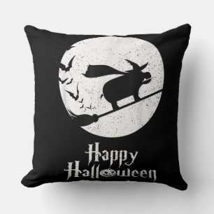Cojín Decorativo Gracioso regalo de Halloween de bruja Hippo Lover