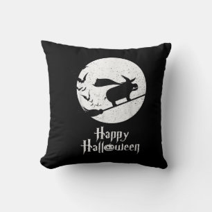 Cojín Decorativo Gracioso regalo de Halloween de bruja Hippo Lover
