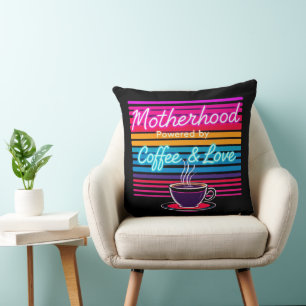 Cojín Decorativo Gracioso regalo de mamá para café Colores neones