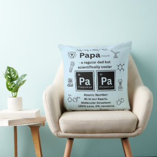 Cojín Decorativo Gracioso regalo de química del Día del Padre en la